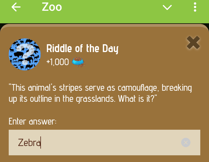 Latest Zoo Riddle of the Day Update 22-23-24 January, 2025